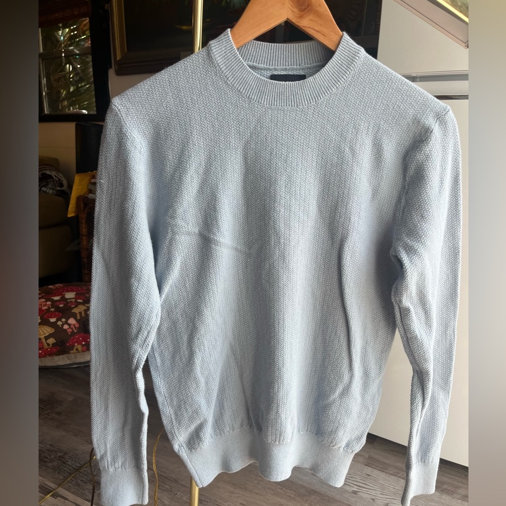 Club Monaco cotton/wool baby blue sweater XS